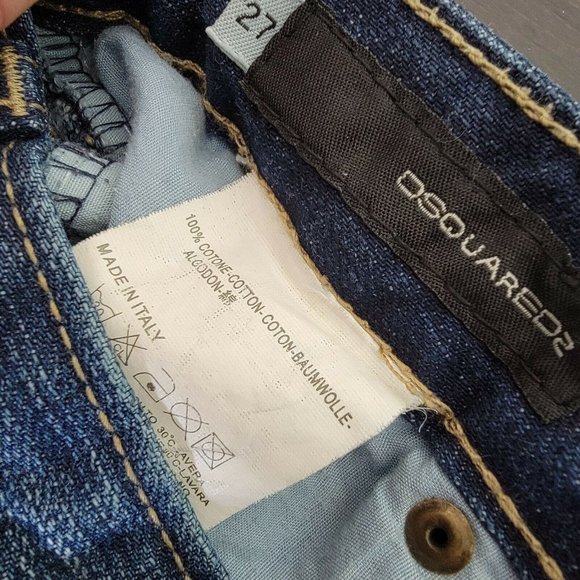 Dsquared 2 Men's Men's Distressed Ripped Jeans 27 - Picture 7 of 8